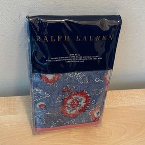 Ralph Lauren Indigo Traveler Collection Floral King Sham